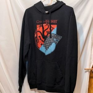 Game of thrones black hoodie jacket size large